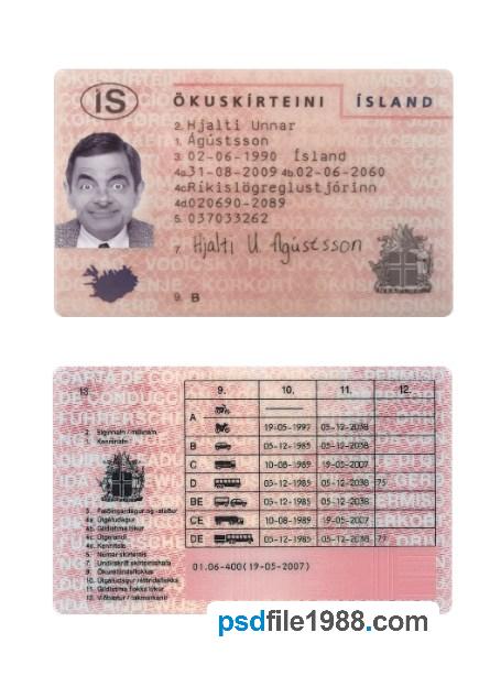 Iceland Driving License